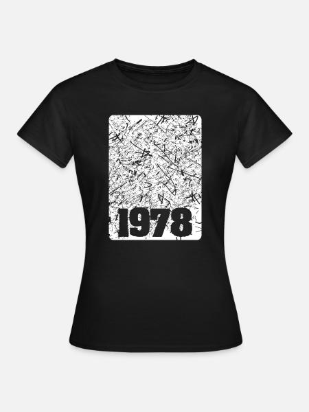 Zahl 1978 - Frauen T-Shirt - Schwarz