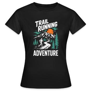 Aventure de course en sentier - T-shirt Femme - noir - Devant - AI Model Female 172 dark (172cm)