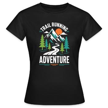 Aventure de course en sentier - T-shirt Femme - noir - Devant - AI Model Female 172 dark (172cm)