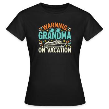 Cruising Granny, Grandma On Deck, - Women's T-Shirt - black - Front - AI Model Female 172 dark (172cm)