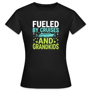 Cruising Granny, Grandma On Deck, - Women's T-Shirt - black - Front - AI Model Female 172 dark (172cm)