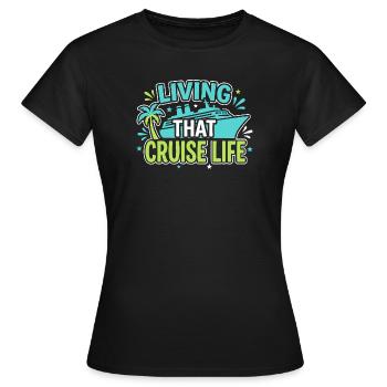 Cruising Granny, Grandma On Deck, - Women's T-Shirt - black - Front - AI Model Female 172 dark (172cm)