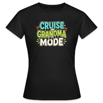 Cruising Granny, Grandma On Deck, - Women's T-Shirt - black - Front - AI Model Female 172 dark (172cm)