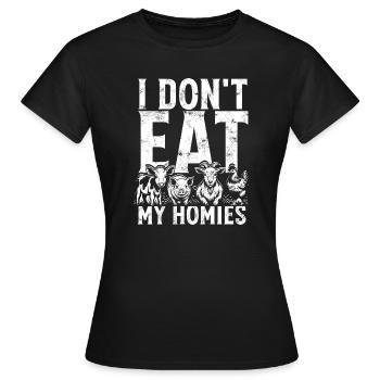 Bauernhof-Freunde fressen meine Kumpels nicht - Frauen T-Shirt - Schwarz - Vorne - AI Model Female 172 dark (172cm)