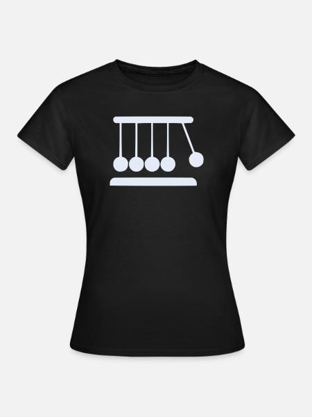 Pendel-Kinetik Minimalismus - Frauen T-Shirt - Schwarz