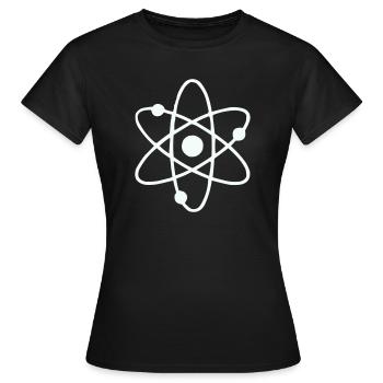 Atom Modell Linienkunst - Frauen T-Shirt - Schwarz - Vorne - AI Model Female 172 dark (172cm)