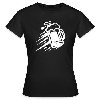 Icône de chope de bière - T-shirt Femme - noir - Devant - AI Model Female 172 dark (172cm)