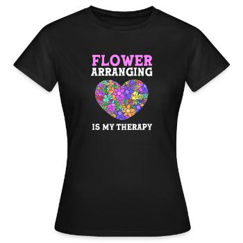 Floristik Florist Blumenhändler Blumenstrauß - Frauen T-Shirt - Schwarz - Vorne - AI Model Female 172 dark (172cm)