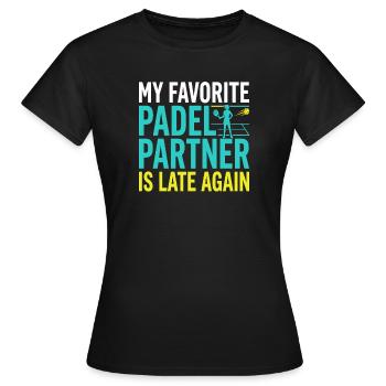 Joueuse de padel fille padel cadeau de padel tennis - T-shirt Femme - noir - Devant - AI Model Female 172 dark (172cm)