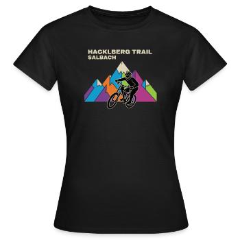 Vétérisme VTT sur Hacklberg Trail - T-shirt Femme - noir - Devant - AI Model Female 172 dark (172cm)