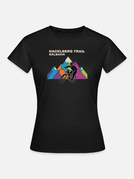 Hacklberg Trail MTB Biker - Frauen T-Shirt - Schwarz