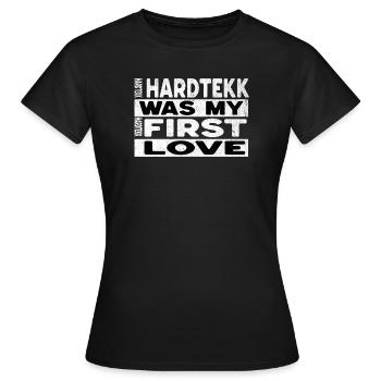 hardtekk was - Frauen T-Shirt - Schwarz - Vorne - AI Model Female 172 dark (172cm)