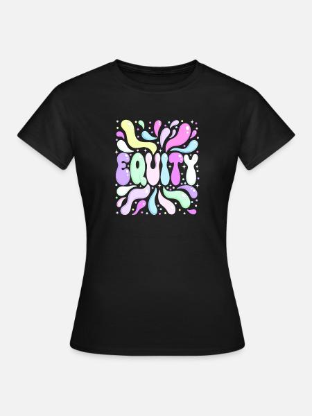 Equality Bright Pastel Party - Frauen T-Shirt - Schwarz