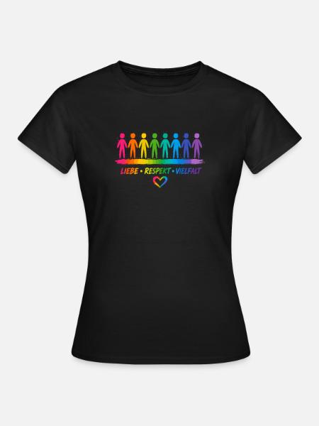 Buntes Diversity & Pride Design - Frauen T-Shirt - Schwarz