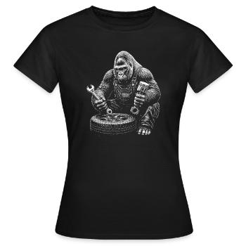 Gorilla - Frauen T-Shirt - Schwarz - Vorne - AI Model Female 172 dark (172cm)