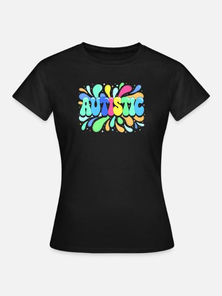 Autismus-Farben und Stolz - Frauen T-Shirt - Schwarz