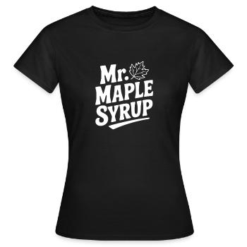 Monsieur Sirop d’érable - T-shirt Femme - noir - Devant - AI Model Female 172 dark (172cm)