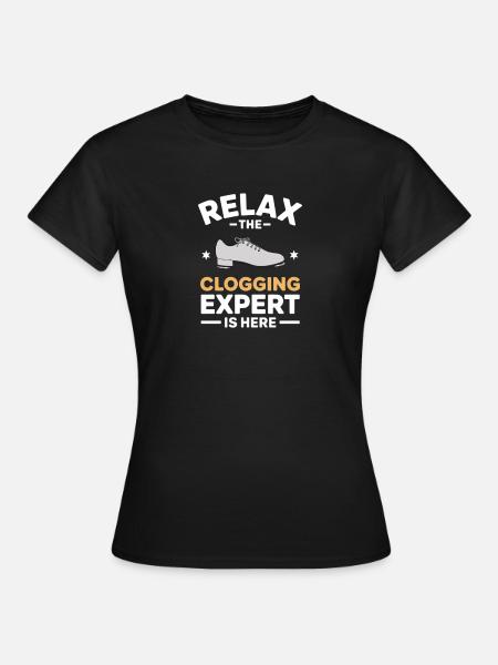 Clogging Experte Clogger Stepptanz Geschenk - Frauen T-Shirt - Schwarz