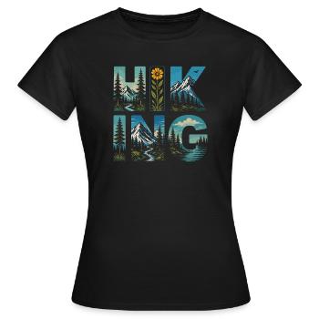 Randonnée - Aventure en plein air - T-shirt Femme - noir - Devant - AI Model Female 172 dark (172cm)