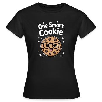 One Smart Cookie - Smart Cookie with Glasses - Women's T-Shirt - black - Front - AI Model Female 172 dark (172cm)