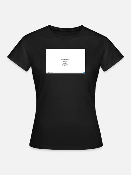 Alltagsfragen Portemonnaie Schlüssel - Frauen T-Shirt - Schwarz