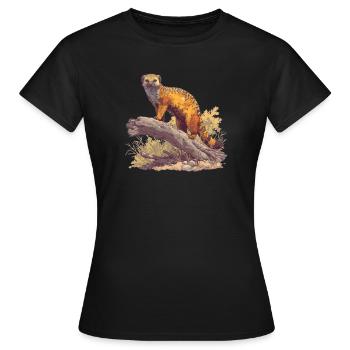 La mangouste de la mangouste - T-shirt Femme - noir - Devant - AI Model Female 172 dark (172cm)