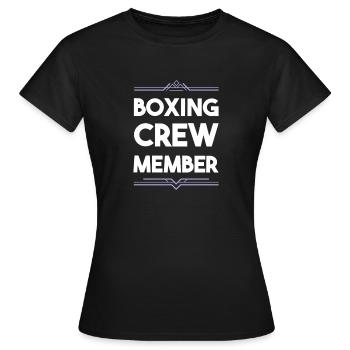 Boxing Crew - Frauen T-Shirt - Schwarz - Vorne - AI Model Female 172 dark (172cm)