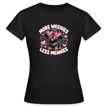 Plus de saucisses moins méchants Teckel dit pour - T-shirt Femme - noir - Devant - AI Model Female 172 dark (172cm)