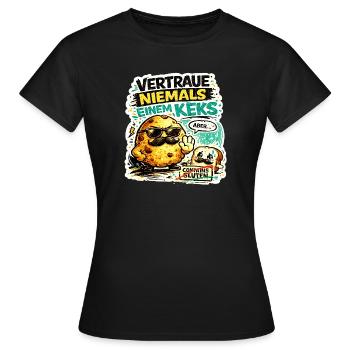 Vertraue nie einem Keks - Frauen T-Shirt - Schwarz - Vorne - AI Model Female 172 dark (172cm)