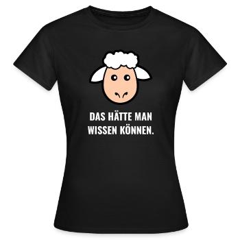 Das hätte man wissen können - Frauen T-Shirt - Schwarz - Vorne - AI Model Female 172 dark (172cm)