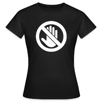 Caution Do Not Touch, Do Not Touch Symbol - Women's T-Shirt - black - Front - AI Model Female 172 dark (172cm)
