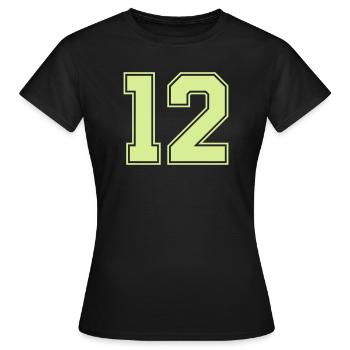 12 - T-shirt Femme - noir - Devant - AI Model Female 172 dark (172cm)