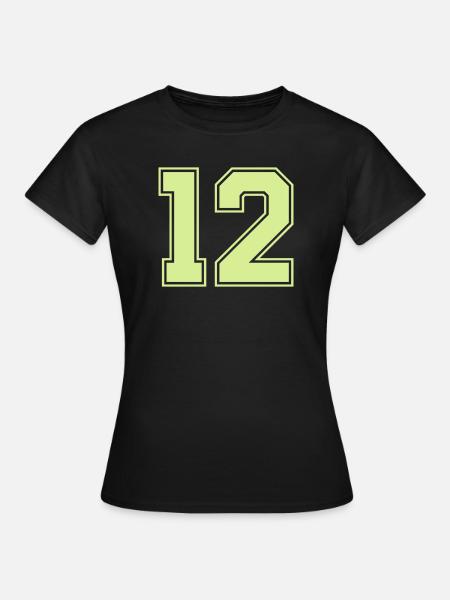 12 - Frauen T-Shirt - Schwarz
