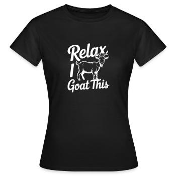 Relax I Goat This - Women's T-Shirt - black - Front - AI Model Female 172 dark (172cm)