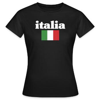 Italien Geschenkidee Italienische Flagge - Frauen T-Shirt - Schwarz - Vorne - AI Model Female 172 dark (172cm)