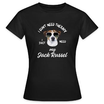 Dog Jack Russell Therapy - Women's T-Shirt - black - Front - AI Model Female 172 dark (172cm)