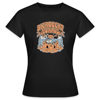 Bierbucht - Frauen T-Shirt - Schwarz - Vorne - AI Model Female 172 dark (172cm)