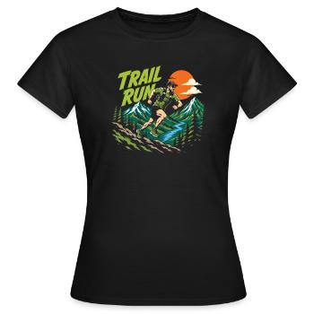 course sur sentier - T-shirt Femme - noir - Devant - AI Model Female 172 dark (172cm)