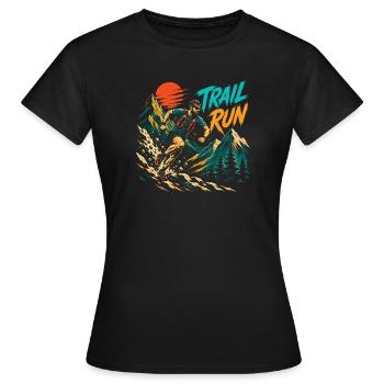 course sur sentier - T-shirt Femme - noir - Devant - AI Model Female 172 dark (172cm)