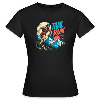 course sur sentier - T-shirt Femme - noir - Devant - AI Model Female 172 dark (172cm)