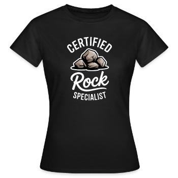 Pierres, proverbes, pierres, drôle, cadeau de pierres - T-shirt Femme - noir - Devant - AI Model Female 172 dark (172cm)