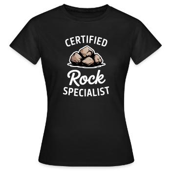 Pierres, proverbes, pierres, drôle, cadeau de pierres - T-shirt Femme - noir - Devant - AI Model Female 172 dark (172cm)