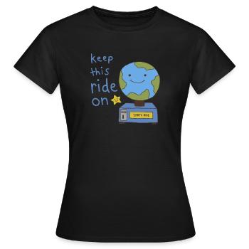 Behalte diese Fahrt auf der niedlichen Kawaii-Erde - Frauen T-Shirt - Schwarz - Vorne - AI Model Female 172 dark (172cm)