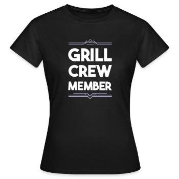 Grill Crew - Frauen T-Shirt - Schwarz - Vorne - AI Model Female 172 dark (172cm)