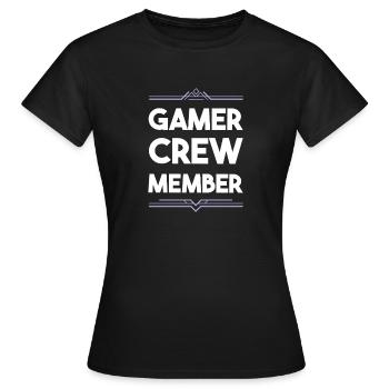 Gamer Crew - Women's T-Shirt - black - Front - AI Model Female 172 dark (172cm)