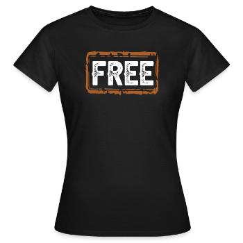 Free - Women's T-Shirt - black - Front - AI Model Female 172 dark (172cm)