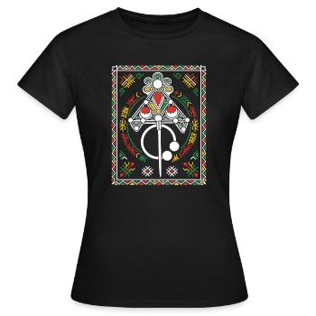 Jewels of Kabylia - Women's T-Shirt - black - Front - AI Model Female 172 dark (172cm)