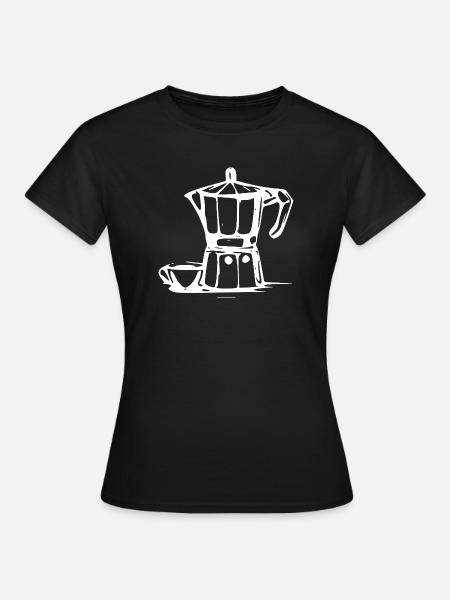 Bialetti Weiß - Frauen T-Shirt - Schwarz
