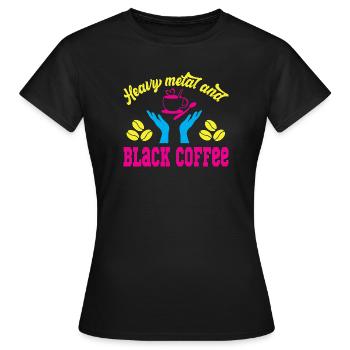 Heavy Metal and Schwarzkaffee Festival Death Metal - Women's T-Shirt - black - Front - AI Model Female 172 dark (172cm)