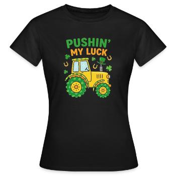 Tente ma chance Tracteur de la Saint-Patrick - T-shirt Femme - noir - Devant - AI Model Female 172 dark (172cm)